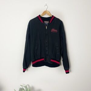 Veste de course en satin Berkley Trilene des années 80 vintage des